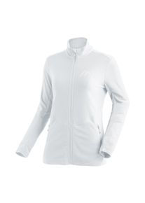 Fleecejacke Maier Sports "Denise Jacket W", Damen, Gr. 36, wei&szlig;, 100% Polyester, hoch geschlossener Ausschnitt, Jacken Fleecejacke, Damen Midlayer, atmungsaktiv schnelltrocknend, Full-Zip, Regular fit