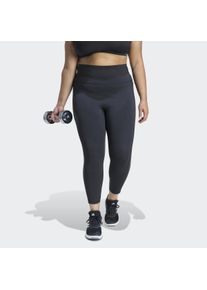 Trainingstights adidas Performance "OPTIME WORKOUT 3-STREIFEN 7/8 LEGGINGS &ndash; GROSSE GR&Ouml;SSEN", Damen, Gr. 1X, N-Gr, schwarz,, Obermaterial: 73% Polyester, 27% Elasthan, 7/8-L&auml;nge, Hosen Trainingstights