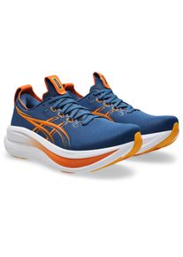 Laufschuh asics "GEL-NIMBUS 28", Herren, Gr. 49, twilight blau, anzu, Synthetik, Schuhe Laufschuh, mit Knit-Obermaterial, mit FF BLAST PLUS D&auml;mpfung
