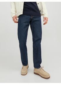 Jack & Jones Loose-fit-Jeans JACK & JONES "JJICHRIS JJORIGINAL SBD 921 SN", Herren, Gr. 31, L&auml;nge 30, blau (blau, denim1), Denim/Jeans, Obermaterial: 100% Baumwolle, leichte Abriebeffekte, loose fit lang, Jeans Loose-fit-Jeans, Baumwolle, loose fit