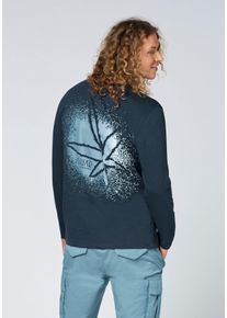 Langarmshirt Chiemsee, Herren, Gr. S (44/46), total eclipse, 100% Baumwolle, Rundhals, Shirts Langarmshirt