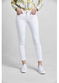 5-Pocket-Jeans Bugatti "Basic Essential", Damen, Gr. L40, Langgr&ouml;&szlig;en, wei&szlig;, 98% Baumwolle, 2% Elasthan, Jeans 5-Pocket-Jeans, mit Flexcity-Stretch