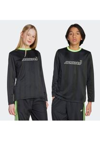 Langarmshirt adidas originals "KIDS LONGSLEEVE", Damen, Gr. 128, gr&uuml;n (schwarz, signal gr&uuml;n), Obermaterial: 100% Polyester, normal, Rundhals, Shirts Langarmshirt, sportlicher Stil, Langarm, f&uuml;r Kinder, weiches Material