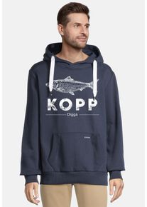Kapuzenpullover SALZHAUT "Hoodie HEFF - FISCHKOPP", Herren, Gr. L, blau (navy), Obermaterial: 55% Baumwolle CO. 45% Polyester PES., Pullover Kapuzenpullover