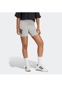 Shorts adidas Sportswear "FUTURE ICONS 3-STREIFEN KURZE LEGGINGS", Damen, Gr. L, N-Gr, grau (medium grau heather, normal, gr.), Obermaterial: 90% Baumwolle, 10% Elasthan, Hosen Shorts