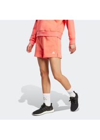 Shorts adidas Sportswear "ESSENTIALS SMALL LOGO FEELCOZY", Damen, Gr. M, N-Gr, wei&szlig; (semi turbo, wei&szlig;, normal, gr.), Obermaterial: 70% Baumwolle, 30% Polyester, Hosen Shorts