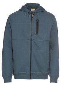 Sweater Camel Active, Herren, Gr. S, tinted blau, Sweatware, Obermaterial: 67% Baumwolle, 33% Polyester, unifarben, regular fit taillenbedeckt, Rundhals, Rippb&uuml;ndchen, Sweatshirts Sweater, mit Kapuze und Rei&szlig;verschlusstasche