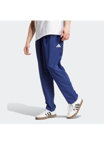 Sporthose adidas Sportswear "ESSENTIALS SMALL LOGO OPEN-HEM STANFORD", Herren, Gr. L, N-Gr, blau (dunkelblau, wei&szlig;, normal, gr.), Obermaterial: 100% Polyester, Hosen Sporthose, f&uuml;r vielseitige Aktivit&auml;ten im Alltag und beim Sport, aus Polyester