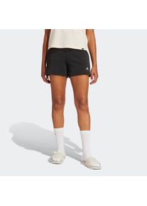 Shorts adidas Sportswear "ESSENTIALS SMALL LOGO FEELCOZY", Damen, Gr. XXL, N-Gr, schwarz-wei&szlig; (schwarz, wei&szlig;, normal, gr.), Obermaterial: 70% Baumwolle, 30% Polyester, Hosen Shorts