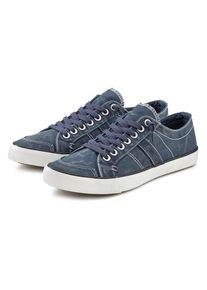 Sneaker AUTHENTIC LE JOGGER "Textilschuh, Stoffschuh, Schn&uuml;rschuh, Halbschuhe, Freizeitschuhe", Herren, Gr. 42, blau, Obermaterial: 100% Textilmaterial. Decksohle: 100% Textilmaterial. Futter: 100% Textilmaterial. Laufsohle: 100% Synthetik, unifarben, Basic, Schuhe Sneaker, Schn&uuml;rhalbschuh, Slipper, Turnschuh aus weichem Textilmaterial VEGAN