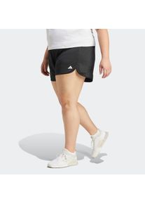 Shorts adidas Performance "PACER ESSENTIALS KNIT HIGH-RISE &ndash; GROSSE GR&Ouml;SSEN", Damen, Gr. 1X, N-Gr, schwarz (schwarz,), Obermaterial: 100% Polyester, Hosen Shorts
