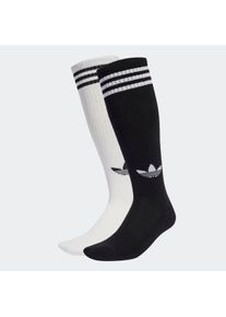 Sportsocken adidas originals "3-STREIFEN KNIESTR&Uuml;MPFE, 2 PAAR", Herren, Gr. S (37/39), schwarz-wei&szlig; (wei&szlig;, schwarz), Obermaterial: 56% Baumwolle, 40% Polyester, 3% Elasthan, 1% sonstige Fasern, Socken Sportsocken, f&uuml;r sportive Aktivit&auml;ten und Laufen, vom Fu&szlig;ball inspirierte Details