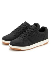 Sneaker AUTHENTIC LE JOGGER "Schn&uuml;rhalbschuh, Freizeitschuh, Schn&uuml;rschuh, Turnschuh", Herren, Gr. 43, schwarz, Obermaterial: 100% Lederimitat. Decksohle: 100% Textilmaterial. Futter: 100% Textilmaterial. Laufsohle: 100% Synthetik, unifarben, Basic, Schuhe Sneaker, im modischen Casual-Look VEGAN