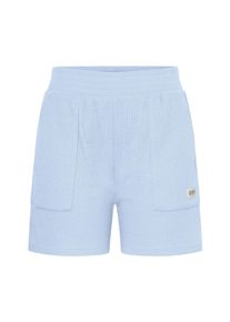 Shorts oxmo "Shorts OXWim", Damen, Gr. L, N-Gr, blau (vista blau), Obermaterial: 57% Baumwolle CO. 43% Polyester PES., Hosen Shorts