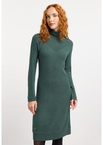 Strickkleid Ragwear "PEONA", Damen, Gr. L (40), N-Gr, pine gr&uuml;n, Feinstrick, Obermaterial: 75% Viskose, 22% Polyester, 3% Elasthan, unifarben, figurbetont knielang, Rundhals, Kleider Strickkleid, Label-Applikation am Saum f&uuml;r den unverkennbaren Ragwear-Look