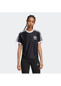 T-Shirt adidas originals "ADICOLOR 3-STREIFEN PINSTRIPE", Damen, Gr. XXL, schwarz, Obermaterial: 100% Polyester, Shirts T-Shirt