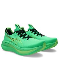 Laufschuh asics "GEL-NIMBUS 28", Herren, Gr. 46,5, vital gr&uuml;n, illuminate gr&uuml;n, Synthetik, Schuhe Laufschuh, mit Knit-Obermaterial, mit FF BLAST PLUS D&auml;mpfung