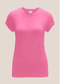 Madeleine Mode Kurzarmshirt MADELEINE "Jerseyshirt Kurzarm Jersey Basicoberteil", Damen, Gr. 34, pink (himbeersorbet), Obermaterial: 95% Viskose CV. 5% Elasthan EL., Modern, normal, Shirts Kurzarmshirt, angenehme Stretchqualit&auml;t