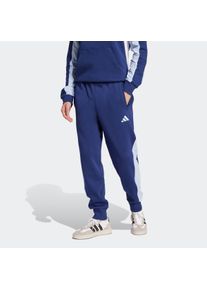 Sporthose adidas Sportswear "SEASONAL ESSENTIALS COLORBLOCK", Herren, Gr. XL, N-Gr, blau (dunkelblau, normal, gr.), Obermaterial: 55% Baumwolle, 36% Polyester, 9% Viskose, Hosen Sporthose, mit Retro Style, kontrastierendes Design, gummiertes Logo