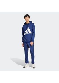 Trainingsanzug adidas Sportswear "BIG LOGO HOODED", Herren, Gr. XL, blau (dunkelblau), Obermaterial: 100% Polyester, Sportanz&uuml;ge Trainingsanzug, Set aus Hose und Hoodie, aus French-Terry-Material, zweiteilig