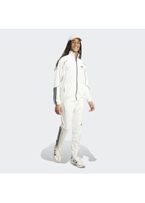 Trainingsanzug adidas Sportswear "STADIUM 3-STREIFEN", Herren, Gr. XL, wei&szlig; (sanftes wei&szlig;, schwarz), Obermaterial: 100% Polyester, Sportanz&uuml;ge Trainingsanzug, zweiteiliges Set aus Jacke und Hose, aus leichtem Polyester