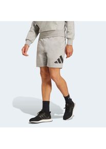Shorts adidas Sportswear "ESSENTIALS BIG LOGO SINGLE JERSEY", Herren, Gr. XL, N-Gr, grau (medium grau heather, schwarz, normal, gr.), Obermaterial: 74% Baumwolle, 26% Polyester, Hosen Shorts