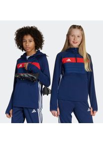 Kapuzensweatshirt adidas Performance "TIRO 25 ESSENTIALS WINTERIZED TRAININGSOBERTEIL F&Uuml;R KINDER", Damen, Gr. 152, team navy blau 2, rot, wei&szlig;, Obermaterial: 100% Polyester, angesetztes B&uuml;ndchen, Sweatshirts Kapuzensweatshirt