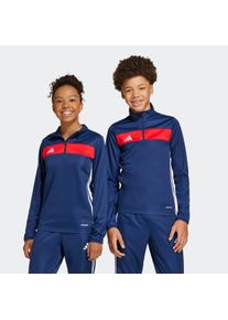 Trainingsshirt adidas Performance "TIRO 25 ESSENTIALS KIDS TRAININGSOBERTEIL", Damen, Gr. 152, blau (team navy blau, rot), Obermaterial: 100% Polyester, normal, ohne Ausschnitt, Shirts Trainingsshirt, f&uuml;r Kinder, feuchtigkeitsabsorbierende AEROREADY Technologie