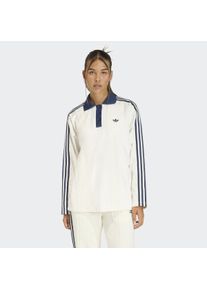 Langarmshirt adidas originals "adidas originals WINTERISED LONGSLEEVE TRIKOT", Damen, Gr. M, sanftes wei&szlig;, Obermaterial: 100% Polyester, Shirts Langarmshirt, Winterised Fu&szlig;balltrikot, Mischung aus Velours und H&auml;kelstoff