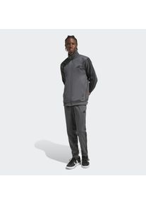 Trainingsanzug adidas Sportswear "DAYREADY", Herren, Gr. XXL, grau six, Interlock, Obermaterial: 100% Polyester, Sportanz&uuml;ge Trainingsanzug, f&uuml;r Laufen und sportliche Aktivit&auml;ten, zweiteiliges Set, Topseller