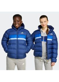 Steppjacke adidas Sportswear "KUNSTDAUNEN KINDER", Damen, Gr. 164, blau (dunkelblau, royal blau, glow blau), Obermaterial: 100% Polyester. Wattierung: 100% Polyester, Jacken Steppjacke