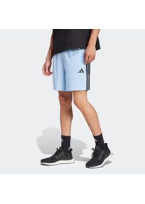 Shorts adidas Sportswear "ESSENTIALS 3-STREIFEN CHELSEA", Damen, Gr. L, N-Gr, blau (glow blau, schwarz, normal, gr.), Obermaterial: 100% Polyester, Hosen Shorts, mit 3-Streifen an den Seiten, f&uuml;r Laufen und Sportmode