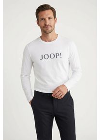 JOOP! Langarmshirt JOOP "Comfort", Herren, Gr. M, wei&szlig;, Jersey, Obermaterial: 95% Baumwolle, 5% Elasthan, unifarben, comfort fit h&uuml;ftlang, Rundhals, gerader Abschluss, Shirts Langarmshirt, Rundhalsausschnitt, Regular Fit, lang&auml;rmelig