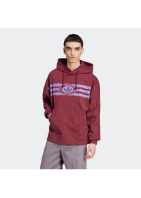 Kapuzensweatshirt adidas originals "adidas originals 90S FLEECE HOODIE", Herren, Gr. M, rot (shadow rot), Obermaterial: 100% Baumwolle, angesetztes B&uuml;ndchen, Sweatshirts Kapuzensweatshirt