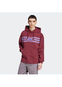 Kapuzensweatshirt adidas originals "adidas originals 90S FLEECE HOODIE", Herren, Gr. S, rot (shadow rot), Obermaterial: 100% Baumwolle, angesetztes B&uuml;ndchen, Sweatshirts Kapuzensweatshirt