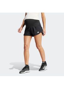 Shorts adidas Performance "PACER WOVEN STRETCH TRAINING &ndash; UMSTANDSMODE", Damen, Gr. XXL, N-Gr, schwarz-wei&szlig; (schwarz, wei&szlig;, normal, gr.), Obermaterial: 87% Polyester, 13% Elasthan, clean, Hosen Shorts, Trainingsshorts f&uuml;r Schwangere, locker geschnitten
