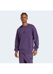 Sweatshirt adidas Sportswear "ESSENTIALS FEELCOZY", Herren, Gr. S, schwarz (aurora plum, schwarz), Obermaterial: 70% Baumwolle, 30% Polyester, normal, Rundhals, angesetztes B&uuml;ndchen, Sweatshirts Sweatshirt