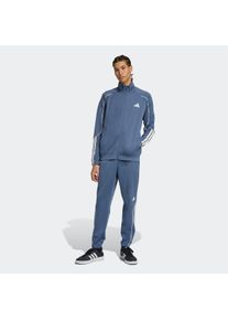 Trainingsanzug adidas Sportswear "STADIUM 3-STREIFEN", Herren, Gr. S, wei&szlig; (preloved ink, sanftes wei&szlig;), Obermaterial: 100% Polyester, Sportanz&uuml;ge Trainingsanzug, zweiteiliges Set aus Jacke und Hose, aus leichtem Polyester