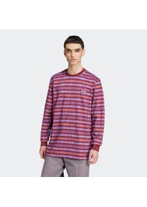 Langarmshirt adidas originals "adidas originals 90S STRIPE LONGSLEEVE", Herren, Gr. XL, rot (shadow rot), Obermaterial: 100% Baumwolle, Shirts Langarmshirt