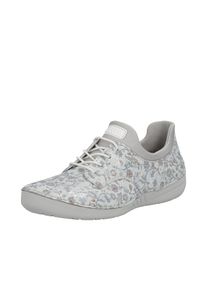 Slip-On Sneaker Rieker, Damen, Gr. 36, hellgrau multi, Lederimitat, Schuhe Slip-On Sneaker, Slipper, Halbschuh, Freizeitschuh mit floraler Musterung
