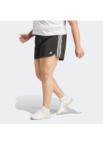 Shorts adidas Performance "PACER TRAINING 3-STREIFEN WOVEN HIGH-RISE &ndash; GROSSE GR&Ouml;SSEN", Damen, Gr. 3X, N-Gr, schwarz-wei&szlig; (schwarz, wei&szlig;,), Obermaterial: 100% Polyester, Hosen Shorts