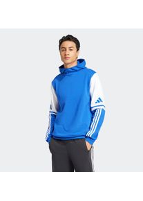 Kapuzensweatshirt adidas Performance "SQUADRA 25 SWEAT HOODIE", Herren, Gr. M, blau (royal blau, wei&szlig;), Obermaterial: 70% Baumwolle, 30% Polyester, angesetztes B&uuml;ndchen, Sweatshirts Kapuzensweatshirt