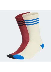 Sportsocken adidas originals "KNIESTR&Uuml;MPFE, 2 PAAR", Herren, Gr. L (43/45), rot (sanftes wei&szlig;, silber violet), Obermaterial: 60% Baumwolle, 36% Polyester, 3% Elasthan, 1% sonstige Fasern, Socken Sportsocken, knielang, mit klassischen drei Streifen und kontrastierendem Logo