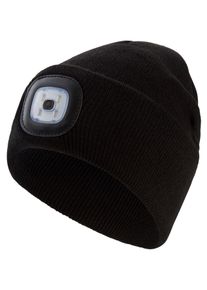 Beanie Chillouts "ChillLight Hat", Kinder, Gr. - (47/55), schwarz, Feinstrick, Materialmix, M&uuml;tzen Beanie, M&uuml;tze mit integriertem Licht