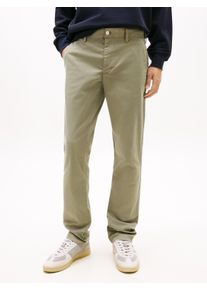 Chinohose Tommy Jeans "SCANTON Slim Fit Hose", Herren, Gr. 33, L&auml;nge 30, utility sage, Web, Obermaterial: 96% Baumwolle, 4% Elasthan, slim fit lang, Hosen Chinohose, slim fit, Twill