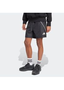 Shorts adidas Sportswear "STADIUM", Herren, Gr. S, N-Gr, schwarz-wei&szlig; (schwarz, sanftes wei&szlig;, normal, gr.), Obermaterial: 100% Polyester, Hosen Shorts, f&uuml;r Laufen und Freizeit, mit Rei&szlig;verschlusstaschen