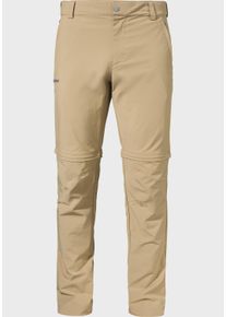 Sch&ouml;ffel Zip-away-Hose SCH&Ouml;FFEL "Pants Folkstone Zip Off", Herren, Gr. 56, Normalgr&ouml;&szlig;en, beige (4340, beige), Oberstoff: 89% Nylon, 11% Elasthan, Hosen Zip-away-Hose