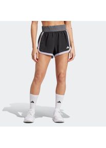 Shorts adidas Performance "PACER WOVEN TRAINING COLORBLOCK HIGH-RISE", Damen, Gr. XS, N-Gr, schwarz (schwarz, normal, gr.), Obermaterial: 100% Polyester, Hosen Shorts