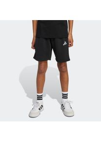 Shorts adidas Sportswear "ADIDAS JUNGEN FRENCH TERRY SLOGAN KINDER", Jungen, Gr. 128, N-Gr, schwarz (schwarz,), Obermaterial: 52% Baumwolle, 48% Polyester, Hosen Shorts, aus Baumwolle und Polyester, mit weitenregulierbarem Kordelzug
