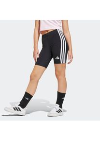 Shorts adidas Sportswear "ESSENTIALS KIDS KURZE LEGGINGS", Damen, Gr. 140, N-Gr, schwarz-wei&szlig; (schwarz, wei&szlig;,), Obermaterial: 93% Baumwolle, 7% Elasthan, Hosen Shorts, f&uuml;r Kinder, aus Baumwolle und Elasthan, mit Gummizug